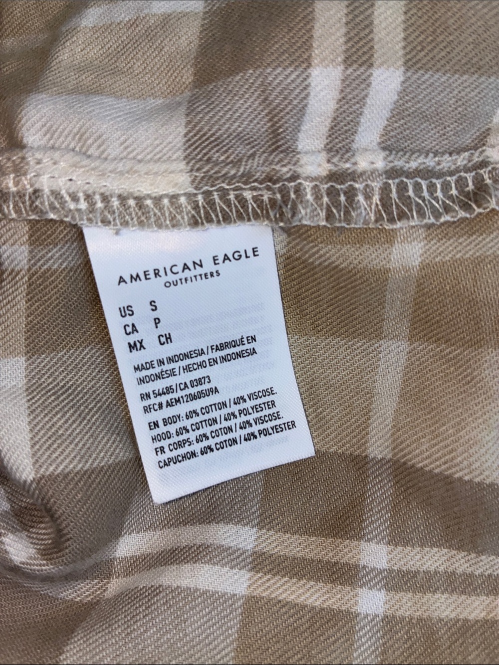 AE - Patchwork Plaid Hood Flannel - Picture 10 of 11